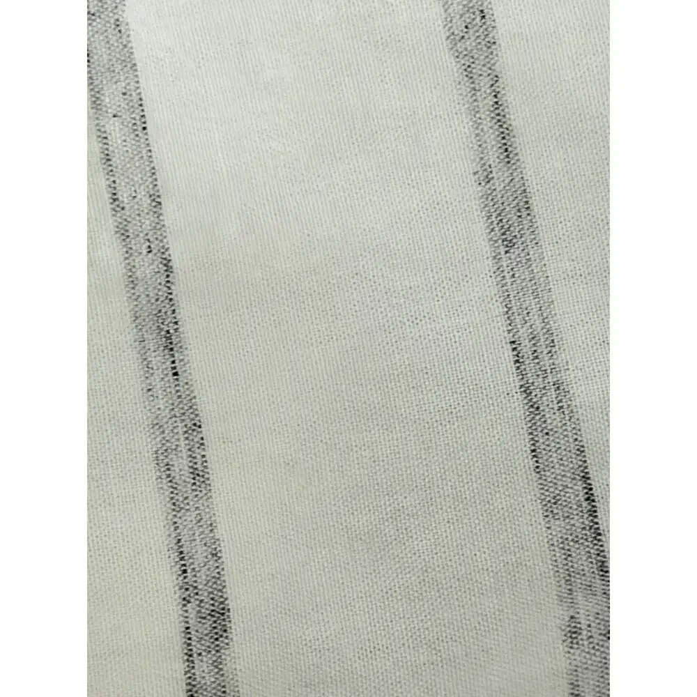 West Elm Organic Cotton Sheet Set KING Simple Stripe White Gray 7 Pc Bedding